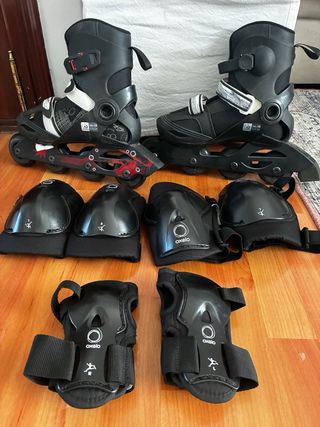 Patines en línea y protectores Oxelo talla 36-38!