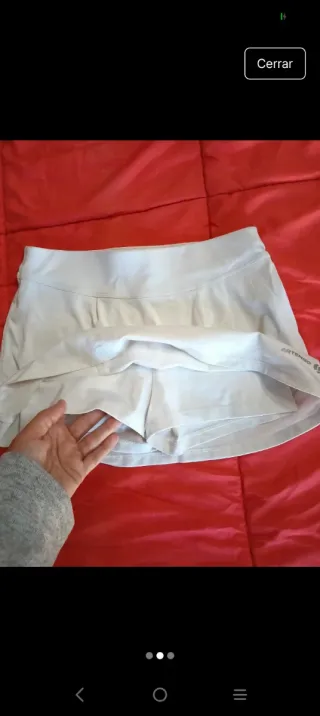 Falda deportiva tenis niña blanca talla 10 años.