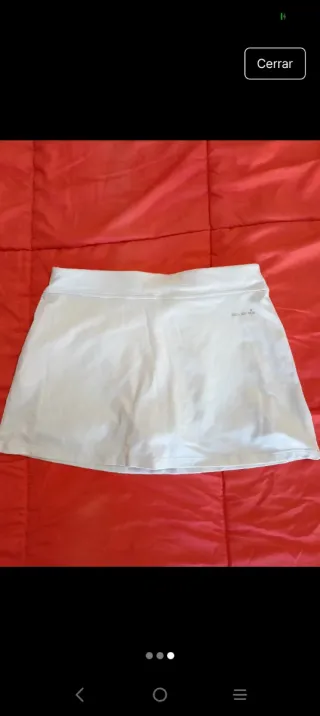 Falda deportiva tenis niña blanca talla 10 años.