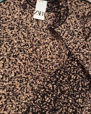 Abrigo cruzado punto Zara