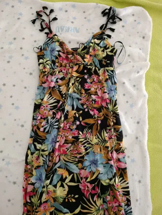 Vestido largo estampado floral