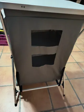 Zapatero plegable con mesa auxiliar