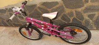 Bicicleta infantil BTT 20 rosa estrellas