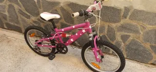 Bicicleta infantil BTT 20 rosa estrellas