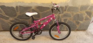 Bicicleta infantil BTT 20 rosa estrellas