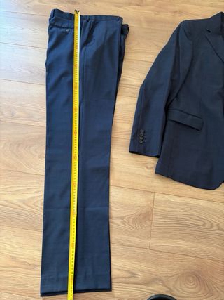 Traje Purificación García Azul Gris Talla 52