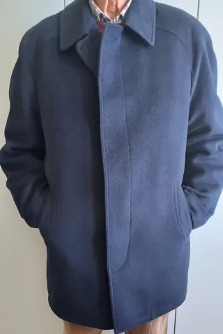 Chaquetón de paño azul marino caballero