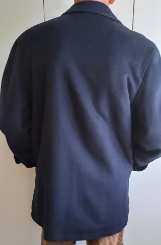 Chaquetón de paño azul marino caballero