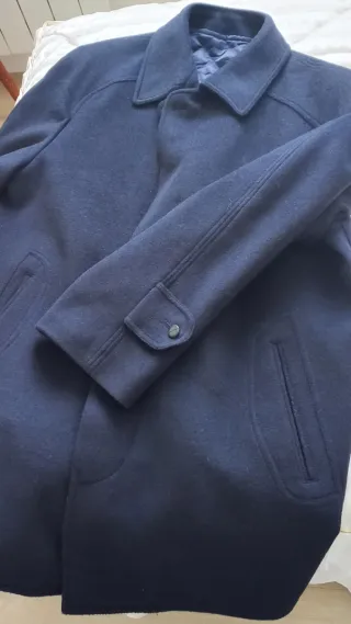 Chaquetón de paño azul marino caballero