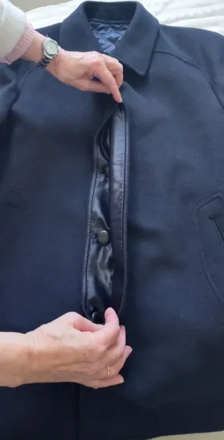 Chaquetón de paño azul marino caballero