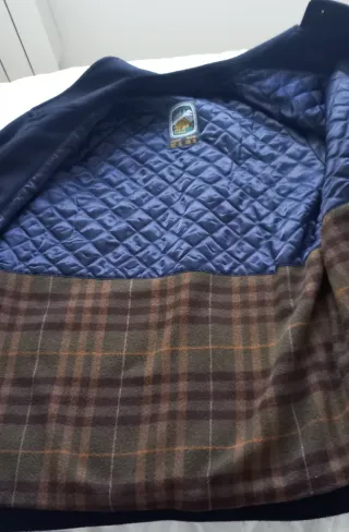 Chaquetón de paño azul marino caballero