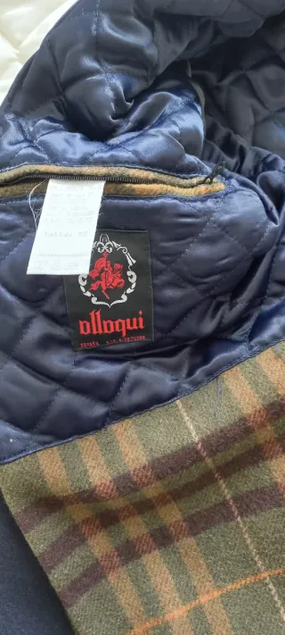 Chaquetón de paño azul marino caballero