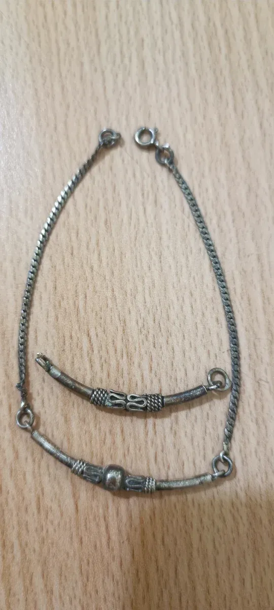 Braccialetto vintage argentato