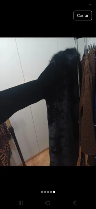 Abrigo de visón negro