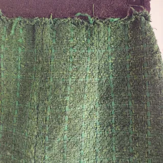 Falda Zara Tweed Verde Botones Dorados Joya