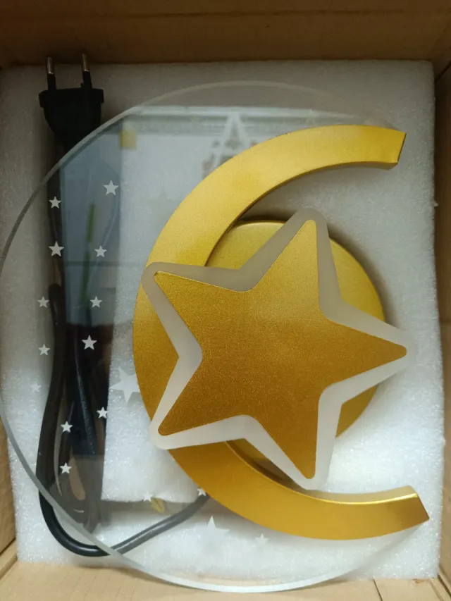 Lampada Luna e Stella Dorata