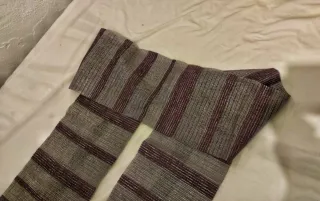 Fajín Virgen Morado y Plateado