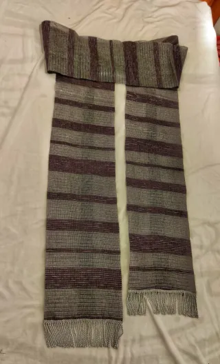 Fajín Virgen Morado y Plateado