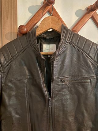 Chaqueta Semicuero Jack & Jones Marrón Oscuro XL