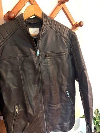 Chaqueta Semicuero Jack & Jones Marrón Oscuro XL