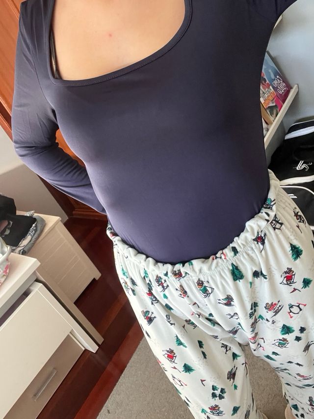 Body manga larga azul