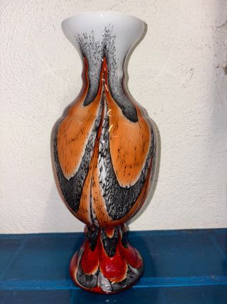 Vaso Carlo Moretti Vetro Arancio Rosso