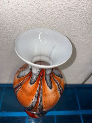 Vaso Carlo Moretti Vetro Arancio Rosso