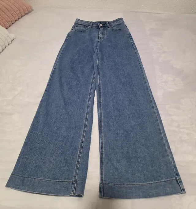 Pantalón vaquero ancho mujer