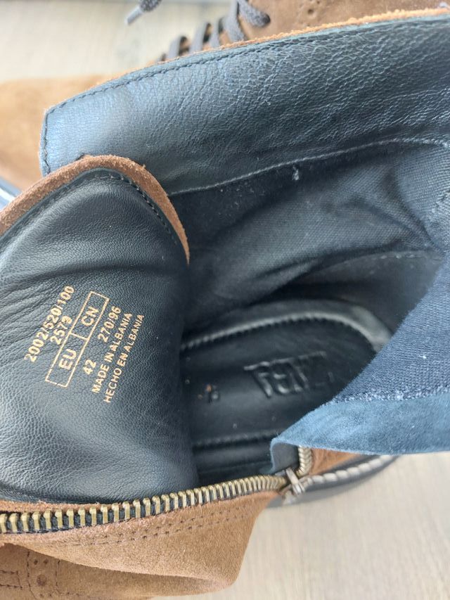 T42 Botas Zara Marrones Piel