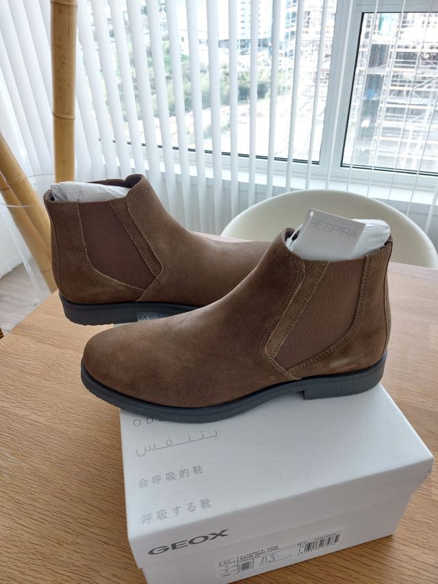 T42 Geox Botines Nuevos Piel