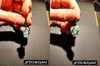 piccolo ciondolo in macramè e pietre dure