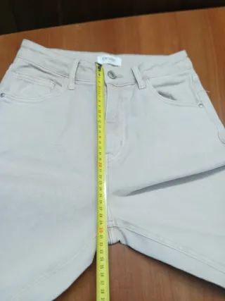 Pantalón vaquero Oraiçe Paris beige 100% algodón