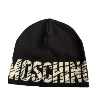 Berretto Moschino nero e bianco