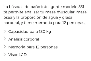 Báscula Jata - Analizador fitness