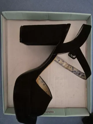 Sandalias de tacón negras