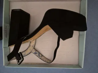 Sandalias de tacón negras