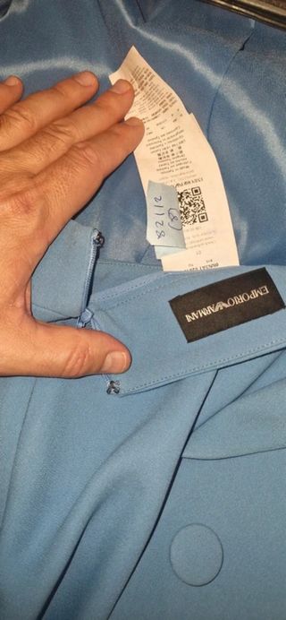 Traje Armani 2 piezas azul mujer