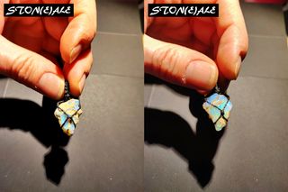 piccolo ciondolo in macramè e pietre dure