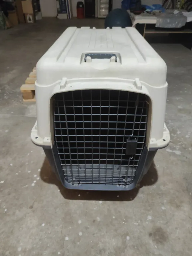 Transportín perro grande beige/gris