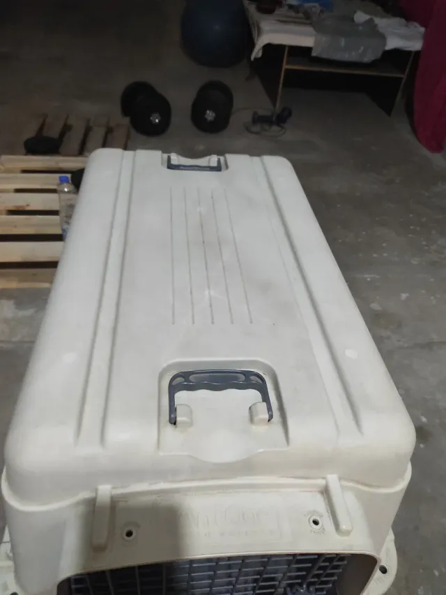 Transportín perro grande beige/gris