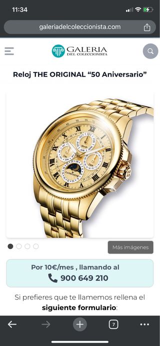 Caja con reloj y colgantes