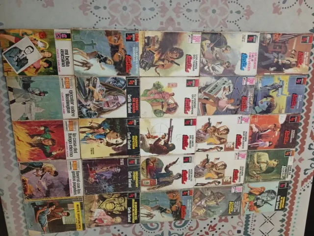 Lote de 25 novelas antiguas bolsilibros policiacas