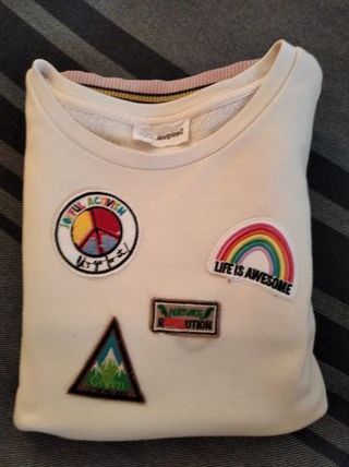 Sudadera niña, DESIGUAL, 13-14 años con parches