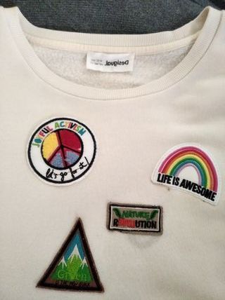 Sudadera niña, DESIGUAL, 13-14 años con parches