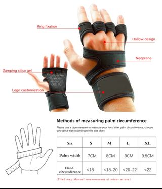 Guantes Gimnasio Calistenia Crossfit Negro