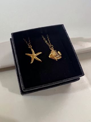 Colgante Estrella de Mar y Pez Dorado