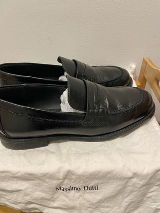Mocasines Massimo Dutti Piel Negro
