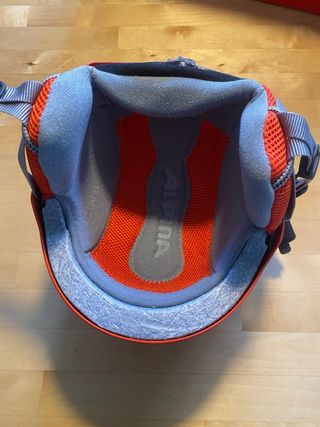 Casco de esquí Alpina Zupo color naranja.