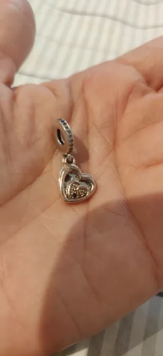 Pandora Charm Corazones Oro y Plata
