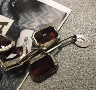 Bracciale Argento con vetri viola